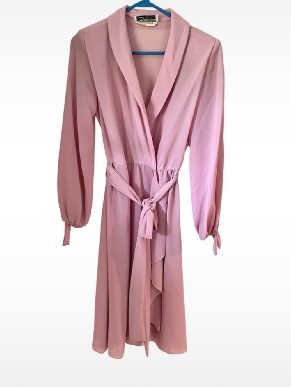 Vintage Lilac Wrap Dress with Belt